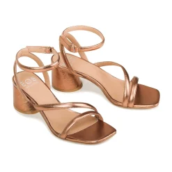 New EOS Footwear PETRICIA LEATHER BLOCK HEEL SANDALS