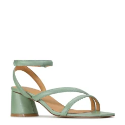 New EOS Footwear PETRICIA LEATHER BLOCK HEEL SANDALS