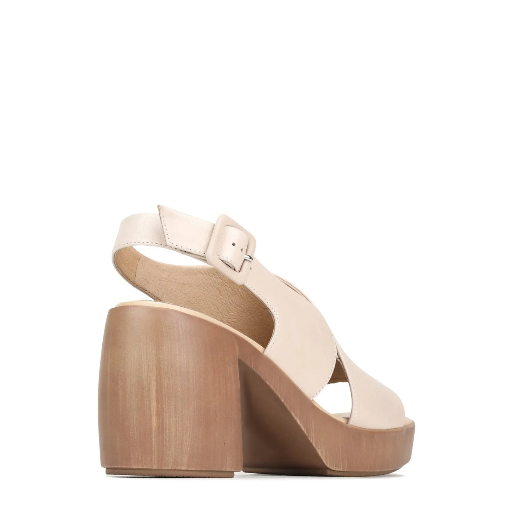Discount EOS Footwear SPICER LEATHER BLOCK HEEL SANDALS