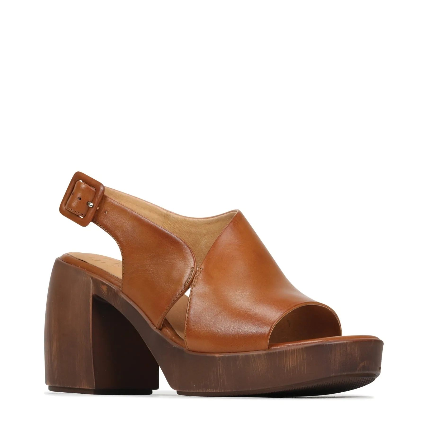 Discount EOS Footwear SPICER LEATHER BLOCK HEEL SANDALS