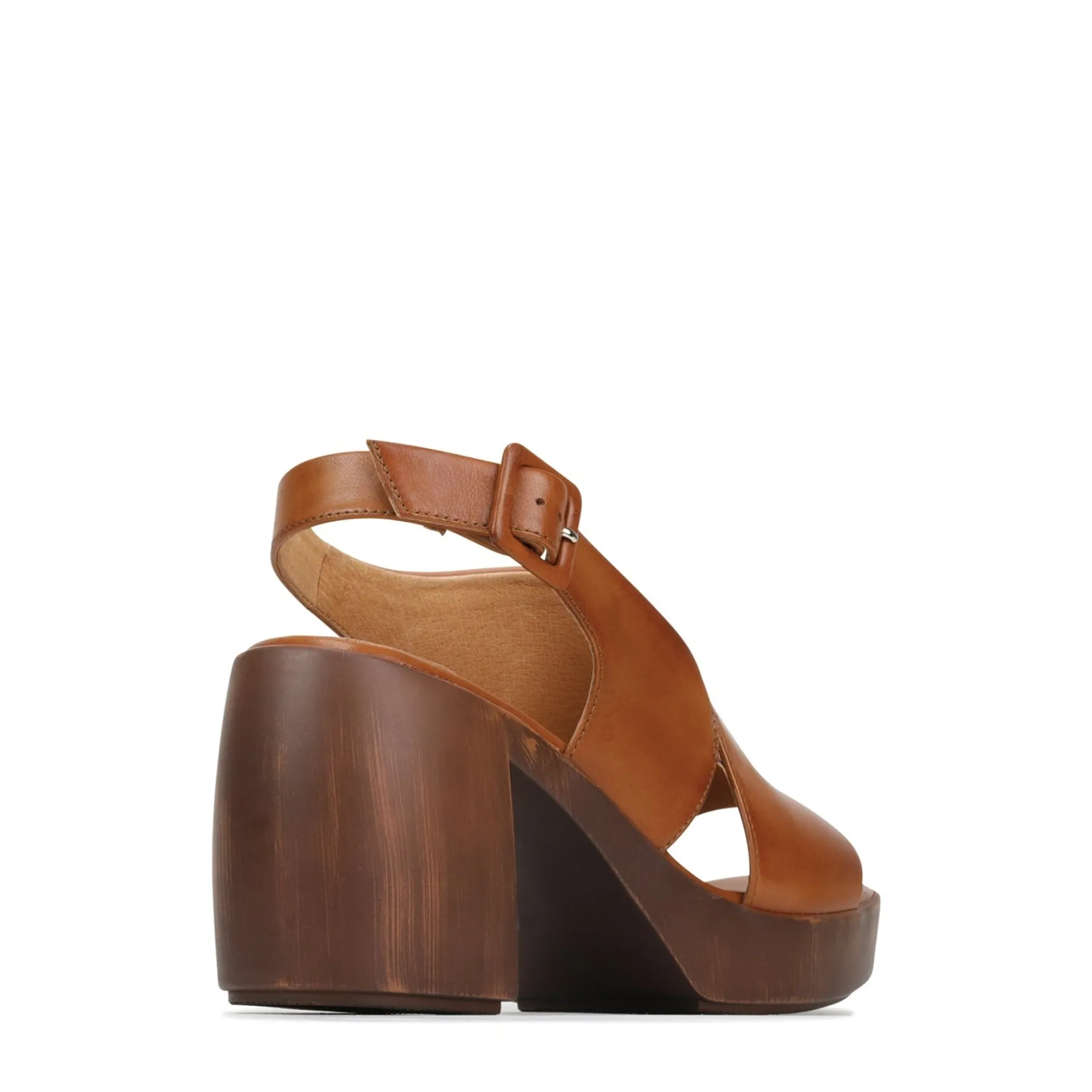 Discount EOS Footwear SPICER LEATHER BLOCK HEEL SANDALS