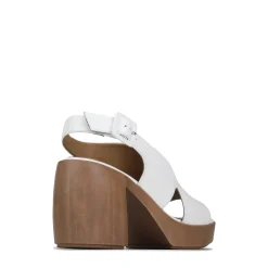 Discount EOS Footwear SPICER LEATHER BLOCK HEEL SANDALS