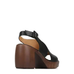 Discount EOS Footwear SPICER LEATHER BLOCK HEEL SANDALS