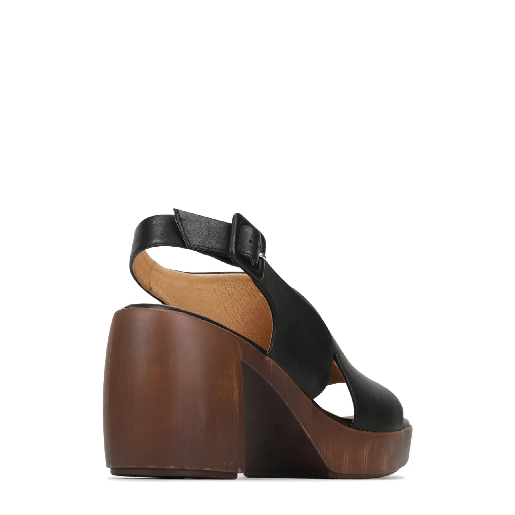 Discount EOS Footwear SPICER LEATHER BLOCK HEEL SANDALS