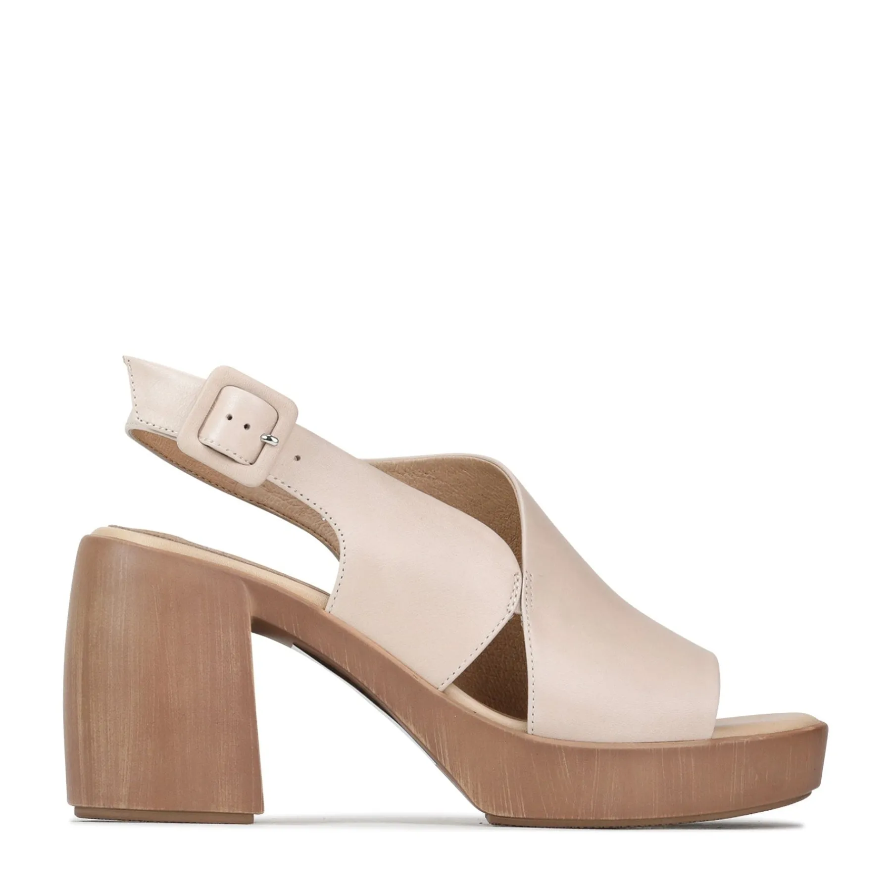 Discount EOS Footwear SPICER LEATHER BLOCK HEEL SANDALS