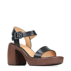 Fashion EOS Footwear SPIGA LEATHER BLOCK HEEL SANDALS