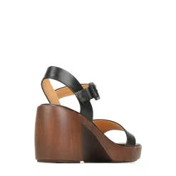 Fashion EOS Footwear SPIGA LEATHER BLOCK HEEL SANDALS