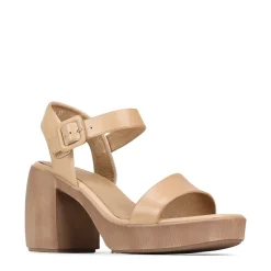 Fashion EOS Footwear SPIGA LEATHER BLOCK HEEL SANDALS