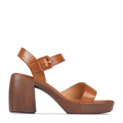 Fashion EOS Footwear SPIGA LEATHER BLOCK HEEL SANDALS