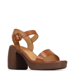 Fashion EOS Footwear SPIGA LEATHER BLOCK HEEL SANDALS