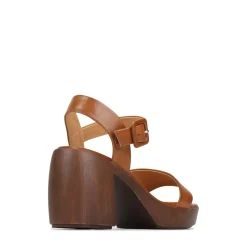 Fashion EOS Footwear SPIGA LEATHER BLOCK HEEL SANDALS