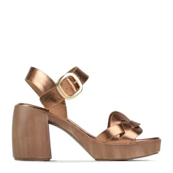 New EOS Footwear SPIRITED LEATHER BLOCK HEEL SANDALS