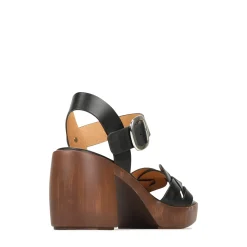 New EOS Footwear SPIRITED LEATHER BLOCK HEEL SANDALS