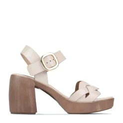New EOS Footwear SPIRITED LEATHER BLOCK HEEL SANDALS