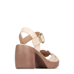 New EOS Footwear SPIRITED LEATHER BLOCK HEEL SANDALS