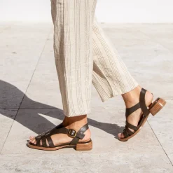 Best EOS Footwear TERRI ANKLE STRAP SANDALS LEATHER