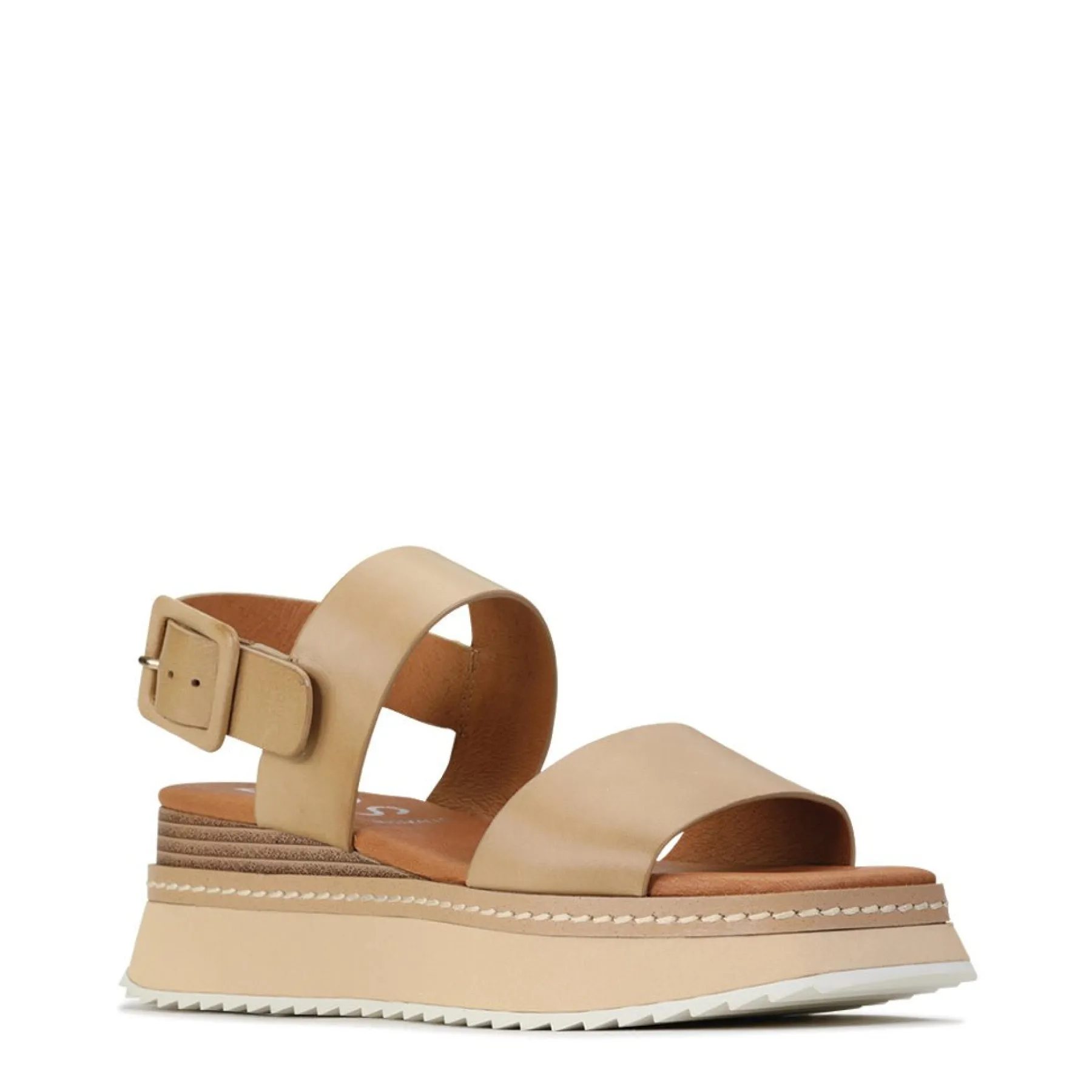 Online EOS Footwear TONAL LEATHER WEDGE SANDAL