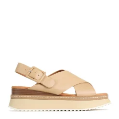 Store EOS Footwear TONALITIES LEATHER PLATFORM WEDGE SANDALS