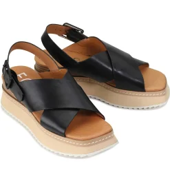 Store EOS Footwear TONALITIES LEATHER PLATFORM WEDGE SANDALS