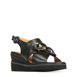 Discount EOS Footwear WAYFARER LEATHER WEDGE SANDALS