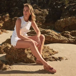 Discount EOS Footwear WAYFARER LEATHER WEDGE SANDALS