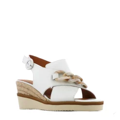Discount EOS Footwear WAYFARER LEATHER WEDGE SANDALS
