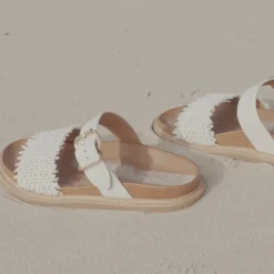 Cheap EOS Footwear WEAVE SLIDE ARCHIVE SANDALS LEATHER