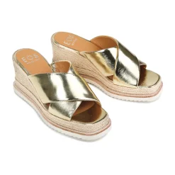 Store EOS Footwear ZELIE LEATHER WEDGE ESPADRILLE SANDALS