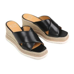 Store EOS Footwear ZELIE LEATHER WEDGE ESPADRILLE SANDALS