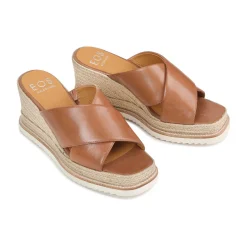 Store EOS Footwear ZELIE LEATHER WEDGE ESPADRILLE SANDALS